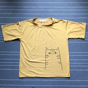 Yellow graphic Tee